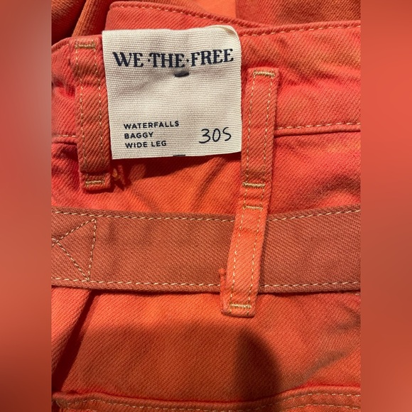 Free People Waterfalls Baggy Wide Leg Jeans We The Free Oklahoma Sun - Picture 14 of 14